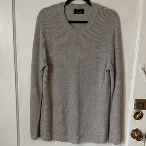 BERSHKA Men's Light Gray Crewneck Sweater